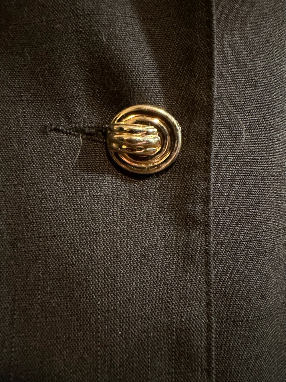 Vintage Sag Harbor Black Single Breasted Button Blazer Gold Button 8 Oversized - Picture 6 of 9